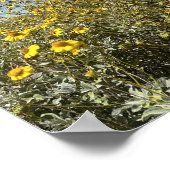Arizona Wüste Gelbe Blumen Landschaft Poster (Ecke)