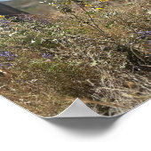 Arizona Wüste Gelbe violette Blumen versteckt Schö Poster (Ecke)