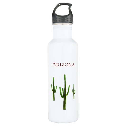 Arizona Wüste Grüne Kaktus Edelstahlflasche (Vorderseite)