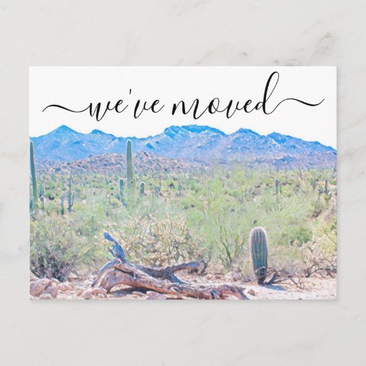 Arizona Wüste Moving Ankündigung Postkarte (Vorderseite)