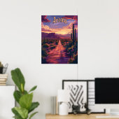 Arizona-Wüste nachts Poster (Heimbüro)