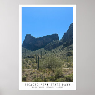 Arizona Wüste Picacho Gipfel Modern Wandern Poster