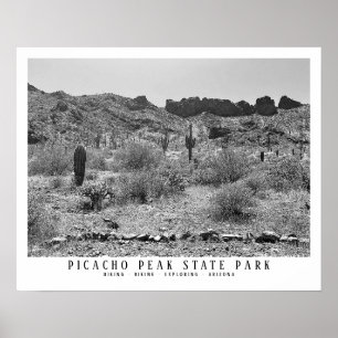 Arizona Wüste Picacho Staat Parco Civico-Ciani Poster