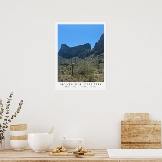 Arizona Wüste Picacho Staat Park Poster (Küche)