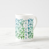 ARIZONA Wüste Saguaro Cacti Aquamarin Grüne Wasser Porzellantasse (Vorderseite Rechts)