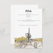 Arizona Wüste Saguaro Cactus Details Card Einladung (Vorne/Hinten)