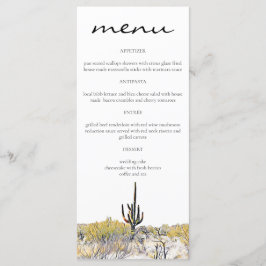 Arizona Wüste Saguaro Cactus Menu Cards Menükarte