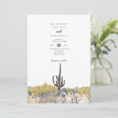 Arizona Wüste Saguaro Einladung zur Hochzeit (Stehend Vorderseite)