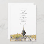Arizona Wüste Saguaro Einladung zur Hochzeit (Vorne/Hinten)