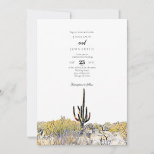Arizona Wüste Saguaro Einladung zur Hochzeit