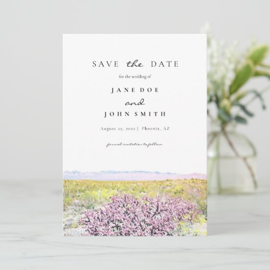 Arizona-Wüste Save the Date (Stehend Vorderseite)