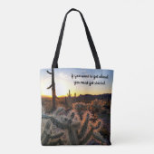 Arizona Wüste Sonnenuntergang Kakteen Inspiration Tasche (Rückseite)
