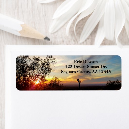 Arizona Wüste Sonnenuntergang mit Saguaro Cactus / (Insitu)