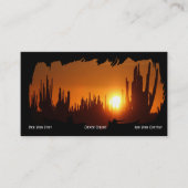 Arizona Wüste Südwest Sunset Business Card Visitenkarte (Vorderseite)