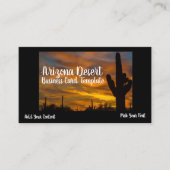 Arizona Wüste Sunset Business Card Visitenkarte (Vorderseite)