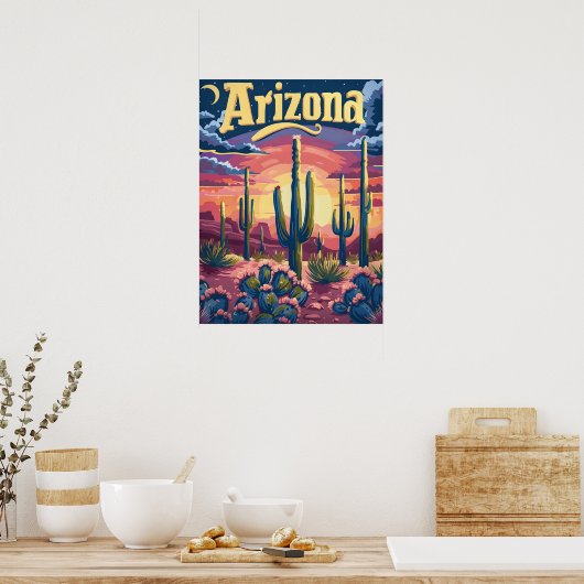 Arizona Wüste Sunset Poster (Küche)