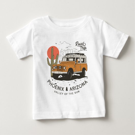 Arizona Wüste Sunset Road Trip Cactus Phoenix Baby T-shirt (Vorderseite)
