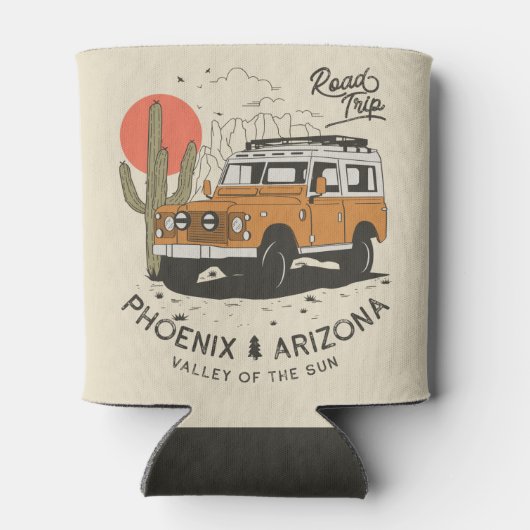 Arizona Wüste Sunset Road Trip Cactus Phoenix Dosenkühler (Rückseite)