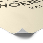 Arizona Wüste Sunset Road Trip Cactus Phoenix Poster (Ecke)