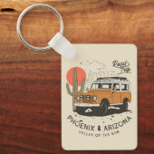 Arizona Wüste Sunset Road Trip Cactus Phoenix Schlüsselanhänger (Vorderseite)