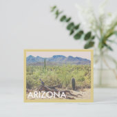Arizona Wüste Vintage Reise Postkarte (Stehend Vorderseite)