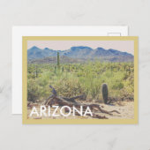 Arizona Wüste Vintage Reise Postkarte (Vorne/Hinten)
