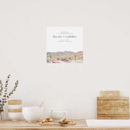 Arizona Wüste Wedding Willkommenszeichen Poster (Küche)