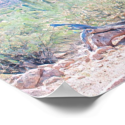 Arizona Wüste Wedding Willkommenszeichen Poster (Ecke)