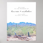 Arizona Wüste Wedding Willkommenszeichen Poster (Vorne)