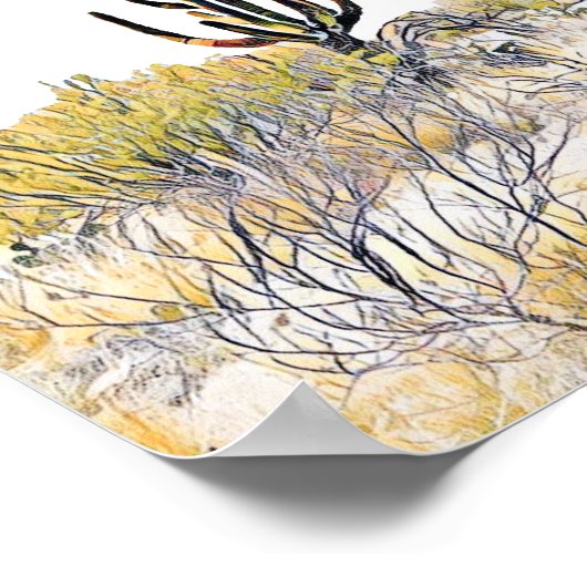 Arizona Wüste Wedding Willkommenszeichen Poster (Ecke)