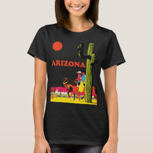 Arizona Wüsten-Saguaro-Sonnenuntergang Reise T-Shirt