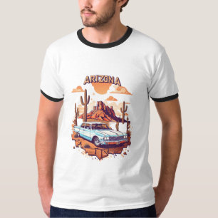 Arizona Wüsten-Vibes Vintage-Auto T-Shirt Design