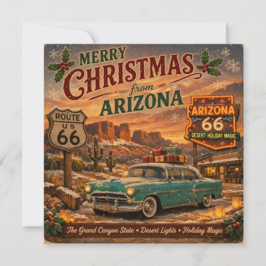 Arizona Wüsten-Weihnachtsgrüße (Vorderseite)