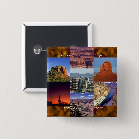 Arizona-WüstenCollage Button (Vorne & Hinten)