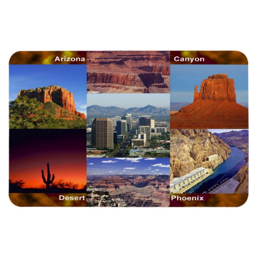 Arizona-WüstenCollage Magnet (Horizontal)