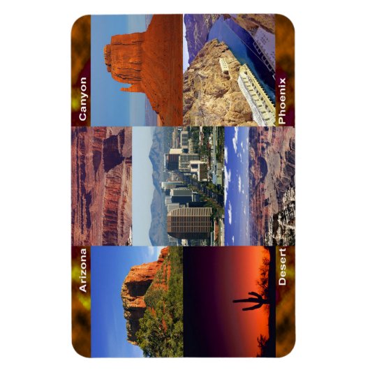 Arizona-WüstenCollage Magnet (Vertikal)