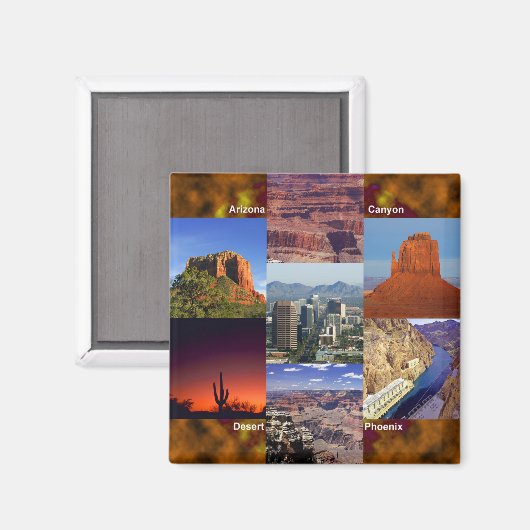 Arizona-WüstenCollage Magnet (Vorderseite/Rückseite)