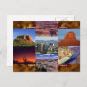 Arizona-WüstenCollage Postkarte (Vorne/Hinten)