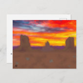 Arizona Wüstengesteine als die Sun-Sets, Postkarte (Vorne/Hinten)