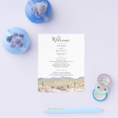 Arizona Wüstenhochzeitprogramm Flyer (Einzeln)