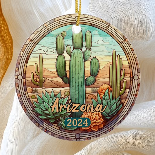 Arizona Wüstenkaktus Imitate Festglas Keramik Ornament