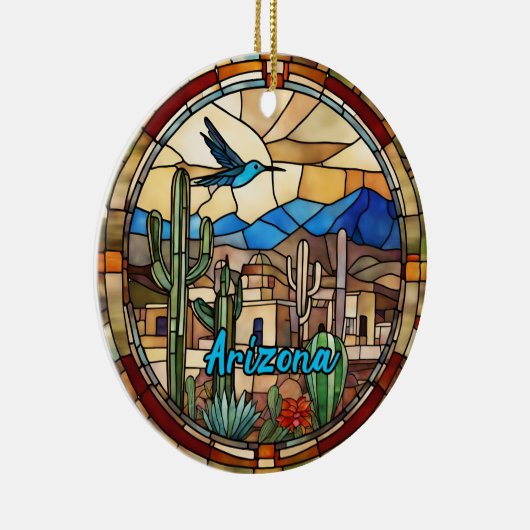 Arizona-Wüstenkaktus Keramik Ornament (Rechts)