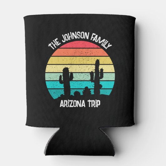 Arizona Wüstenkaktus Personalisiert Dosenkühler (Rückseite)