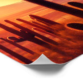 Arizona-Wüstenkaktus Poster (Ecke)