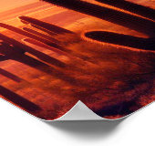 Arizona-Wüstenkaktus Poster (Ecke)