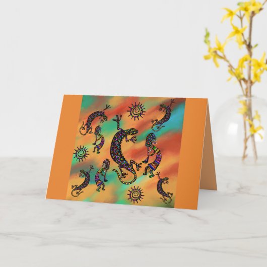 Arizona Wüstenkunst Karte (Gelbe Blume)