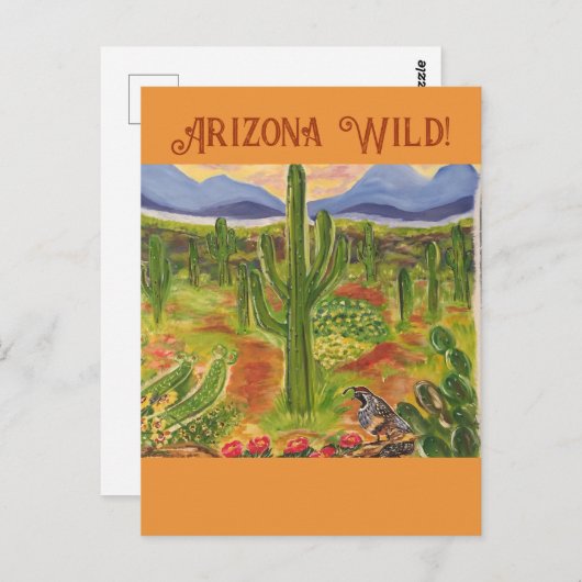 Arizona Wüstenkunst Postkarte (Vorne/Hinten)