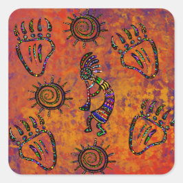 Arizona Wüstenkunst Quadratischer Aufkleber