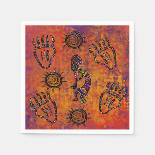 Arizona Wüstenkunst Serviette (Vorderseite)