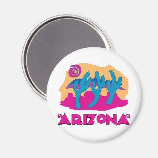 Arizona Wüstenrosa Magnet (Vorderseite/Rückseite)